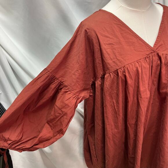 Gracemade Miriam Organic Cotton Dress Womens Small/Medium Relaxed Red‎ Clay - Picture 5 of 15